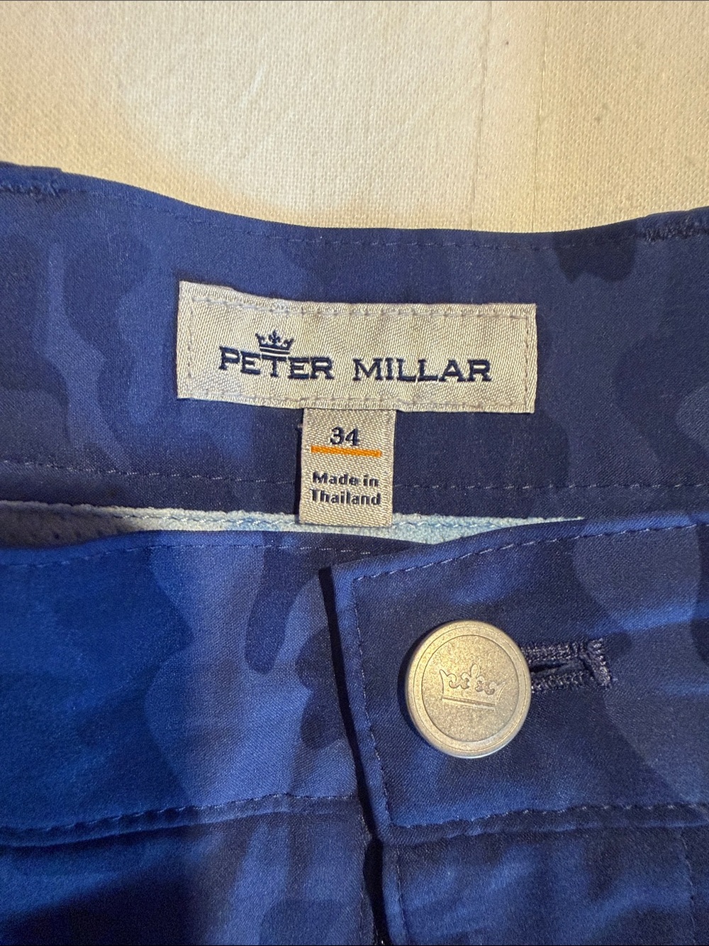 Peter Millar Navy Camo Flat Front Shorts - Picture 4 of 4